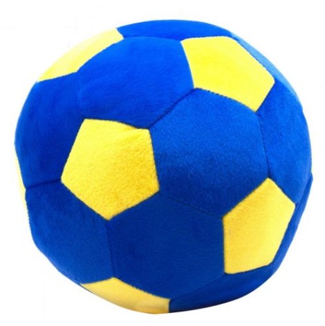 Мягкая игрушка-подушка "Мячик футбольный", синий
