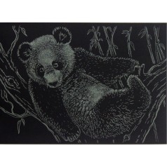 Гравюра silver metallic "Панда" А5, эконом