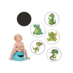 Наклейки для приучения ребенка к горшку Дино (5 шт.)