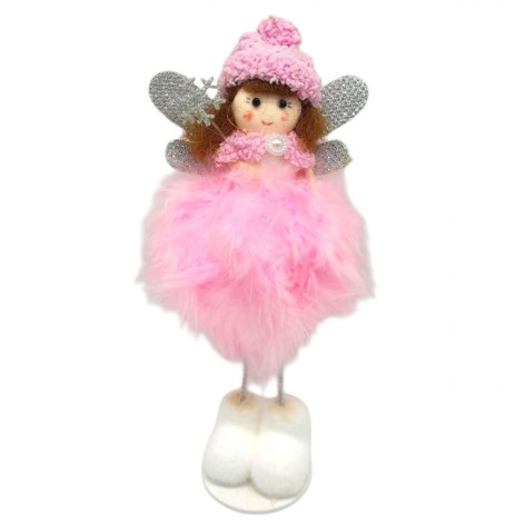 Іграшка декор новорічна ЛЯЛЬКА (РОЖЕВА)