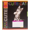 Тетрадь ЦВЕТНАЯ на 12 листов КЛЕТКА "CUTE CAT" (20 ШТ)