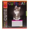Тетрадь ЦВЕТНАЯ на 12 листов КЛЕТКА "CUTE CAT" (20 ШТ)
