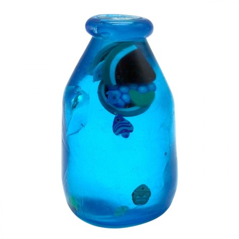 Сквиш антистресс "Бутылка с фруктами" 8cm (синий)