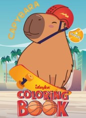 Книжка-раскраска со стикерами "Капибара и спорт"