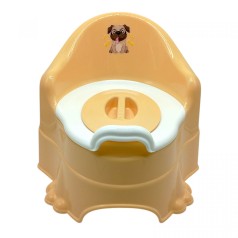 Горшок детский бежевый (разные наклейки)