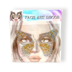 Наклейки-стразы для лица (золотистый)