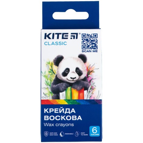 Мел восковой, 6 цветов Kite Classic