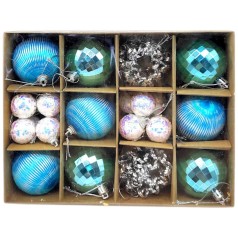 Новорічні прикраси, 26 штук, кульки, в коробці
