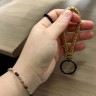 Брелок "Косичка", золотистий