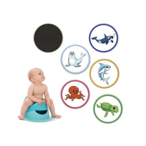 Наклейки для приучения ребенка к горшку Морские животные (5 шт.)