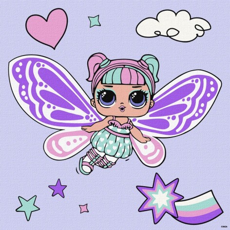 Картина за номерами "L.O.L. Surprise! O.M.G. Fairies Sweetiefly" 40х40 см