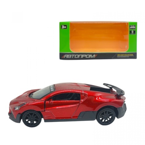 МАШИНА. АВТОПРОМ 1:39 BUGATTI (КРАСНАЯ)