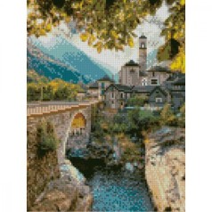 АЛМАЗНАЯ МОЗАИКА "красота на фоне гор"