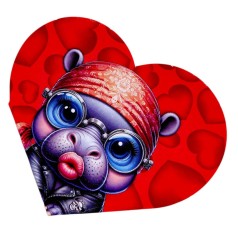 Открытка поздравительная "Валентинка" 13,1х7,1 см (10 штук)