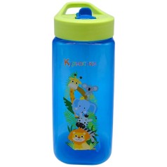 Поилка со сложным носиком и силиконовой соломкой 420 мл (СИНЯЯ)