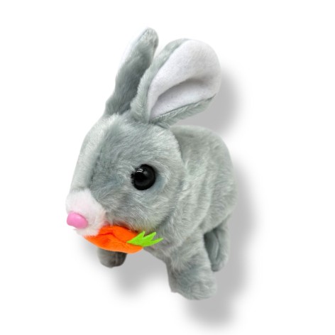 Заяц ходок с морковкой (Серый)