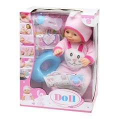 Пупс Doll в рожевій піжамці