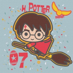 Картина по номерам "Harry Potter: Полет на метле" 25х25 см