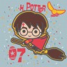 Картина по номерам "Harry Potter: Полет на метле" 25х25 см