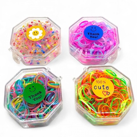 Набір резинок для волосся (силікон) мікс видів