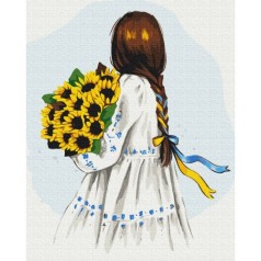 Картина по номерам "Цветы Украины ©Alla Berezovska"★★★