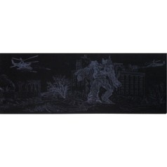 Гравюра-панорама silver metallic "Трансформер", эконом