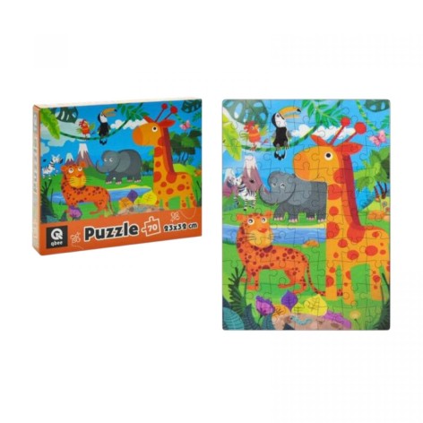 Пазлы – 70 элм. "Зоодрузья" qbee