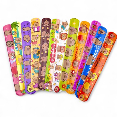 Слеп-браслеты на руку "Капибары" 22 см (микс видов, цена за 1 шт)