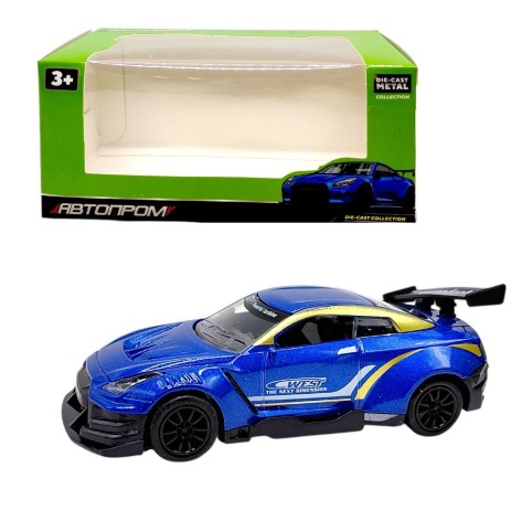 МАШИНА АВТОПРОМ (металлическая) 1:36 NISSAN GTR-35 (СИНИЙ)
