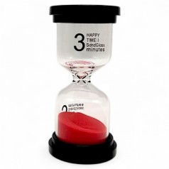 Пісочний годинник на 3 хв (червоний)