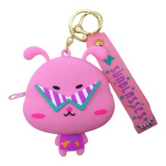 Гаманець-монетниця силіконова Зайка рожевий