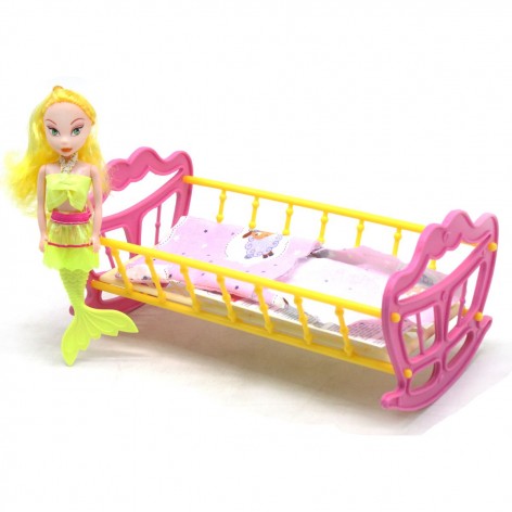 Дитяча іграшка "Ліжечко з лялькою"