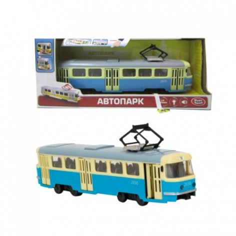Трамвай інерційний з серії "Автопарк" (блакитний)