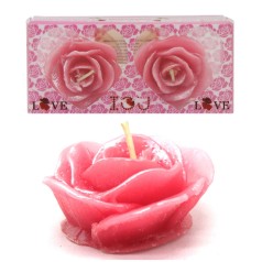 Набор свечей "Розы", розовый