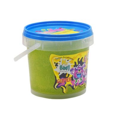 Лизун-антистресс "Mr. Boo с глиттером", 500 г (салатовый)