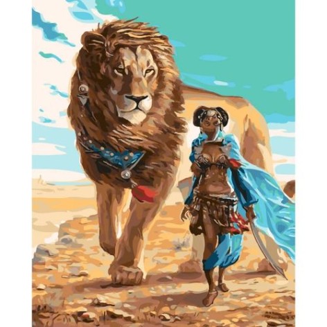 Картина по номерам "Со львом"